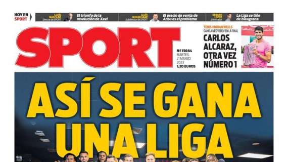 PORTADA | Sport: "Así se gana una Liga"