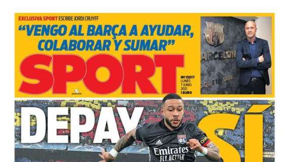PORTADA | Sport, con el mercado del Barcelona: "Depay sí, Wijnaldum no"