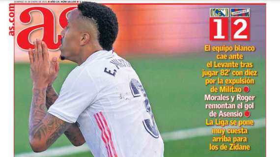 PORTADA - As: "El Madrid hinca la rodilla"