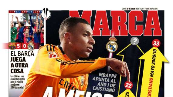 Marca saca en portada a Mbappé: "A mejor ritmo que CR7"