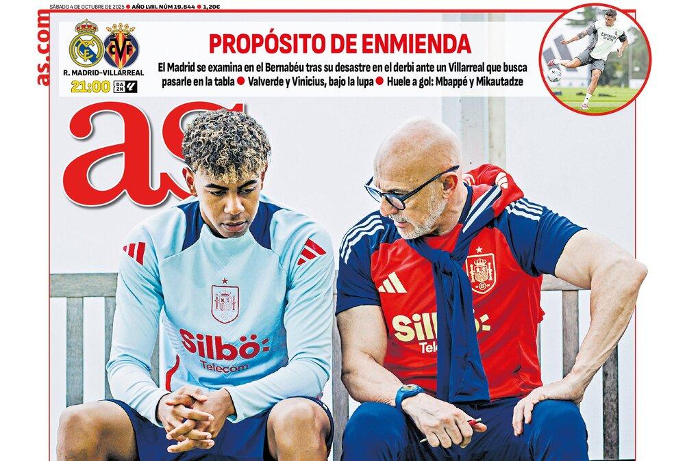 AS saca en primera plana el "propósito de enmienda" del Real Madrid