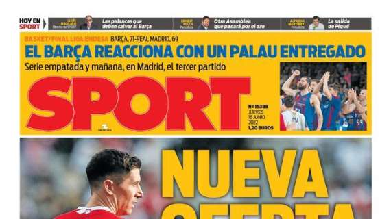 PORTADA | Sport: "Nueva oferta por Lewandowski"