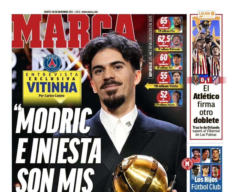 "Modric e Iniesta son mis referentes", destaca Marca en la entrevista a Vitinha