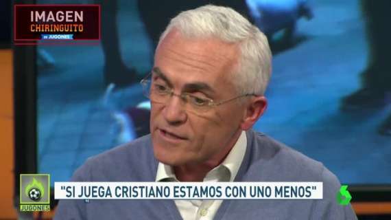 Caridad contundente en El Chiringuito: "Si el Madrid juega con Cristiano, juega con uno menos"