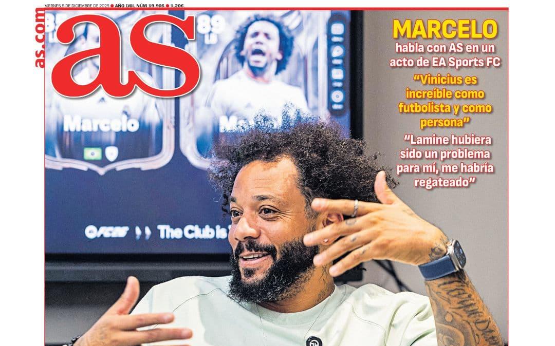 AS abre en su portada con Marcelo: "Mbappé es impresionante"