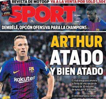 PORTADA - Sport: "Arthur atado y bien atado"