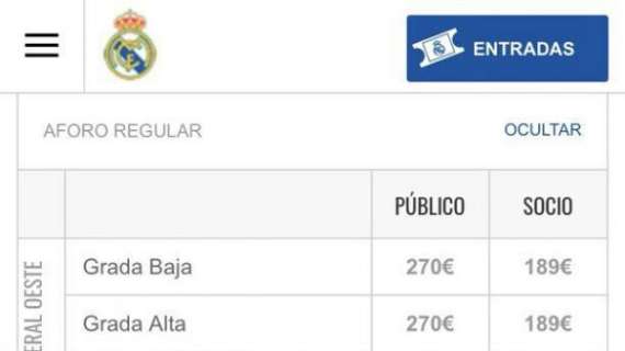 FOTO - Estos son los precios del Madrid - Juventus: la entrada más barata 105 euros