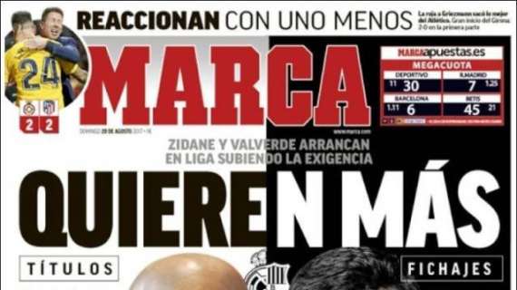 Marca destaca las ambiciones de Madrid y Barça en este inicio de Liga, títulos y fichajes: "Quieren más"