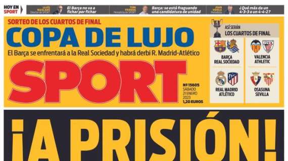 PORTADA | Sport: "Copa de lujo"