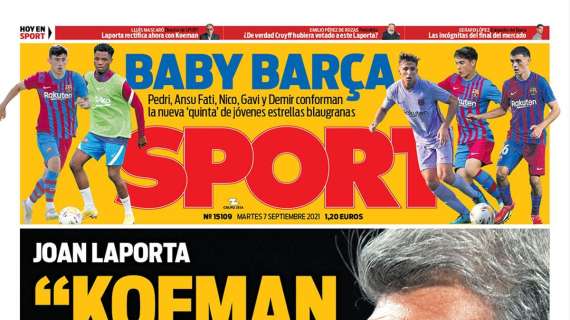 PORTADA | Sport, Laporta: "Koeman tiene toda mi confianza"