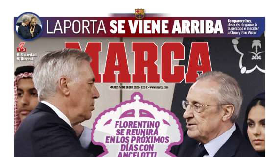 Marca abre con Ancelotti y Florentino: "Gabinete de crisis"