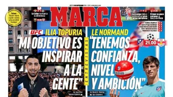 PORTADA | Marca, Le Normand: "Tenemos confianza, nivel y ambición"