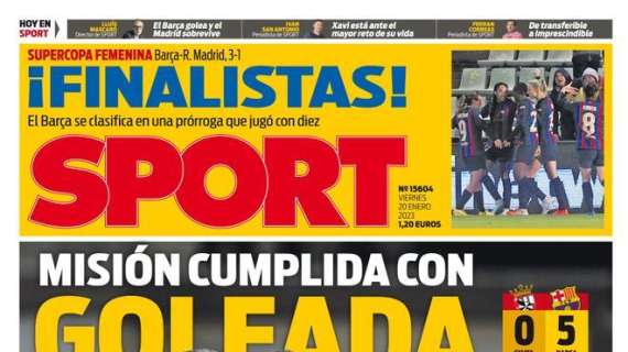 PORTADA | Sport: "Misión cumplida con goleada"