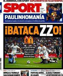 PORTADA - Sport culpa a Zidane y elogia a un exculé: "¡Batacazzo!"