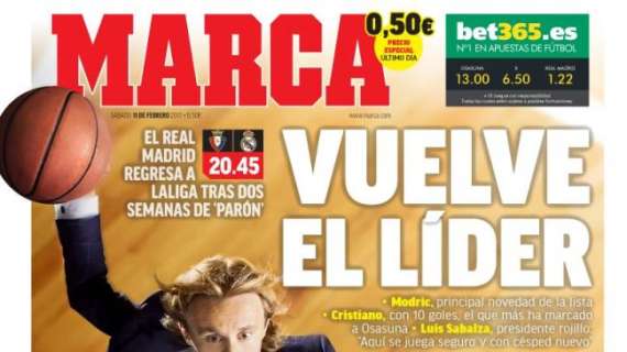 PORTADA - Marca: "Vuelve el líder, tras dos semanas de parón"