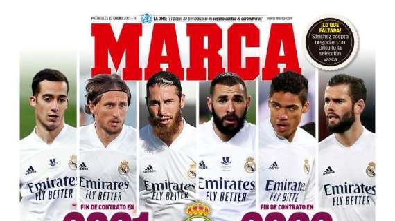 PORTADA - Marca, con las renovaciones del Madrid: "Esto es lo que hay"