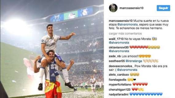 FOTO - Asensio a Morata: "Espero que seas muy feliz. Te echaremos mucho de menos hermano"