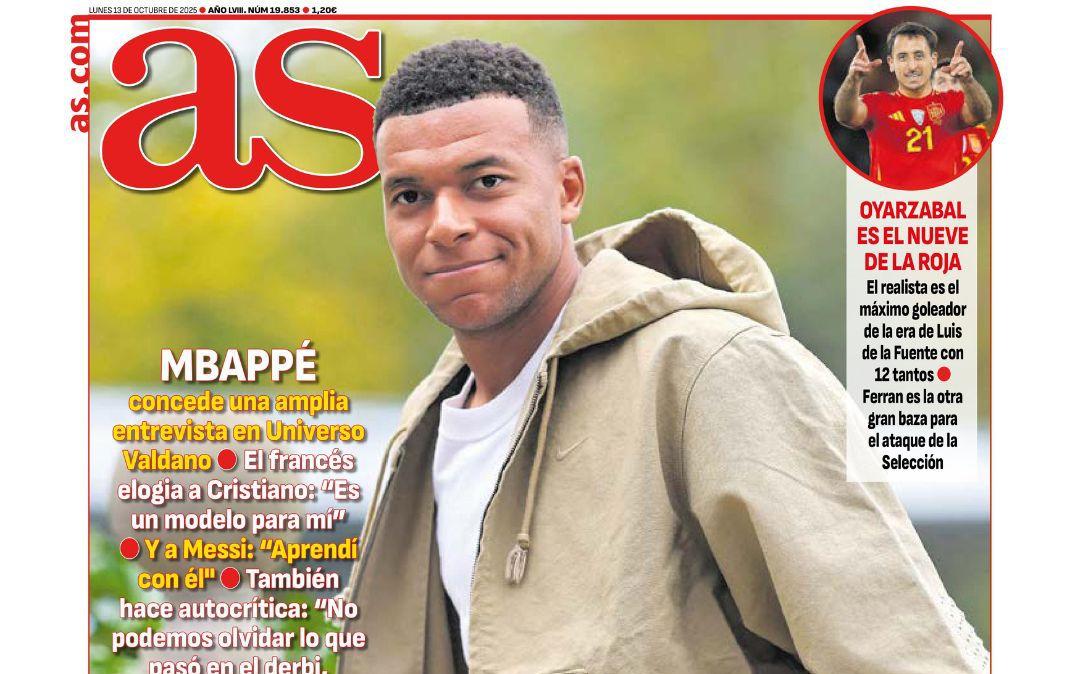 Mbappé, protagonista de las portadas de la prensa de este lunes