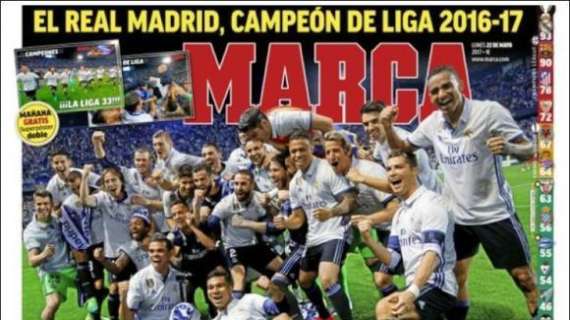 PORTADA - Marca con un 33 en tamaño gigante destaca varios protagonistas y el sueño del doblete