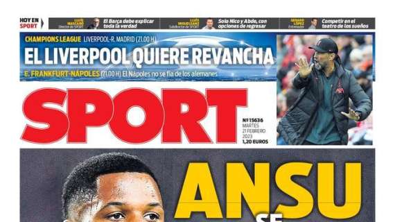 PORTADA | Sport: "Ansu se rebela"