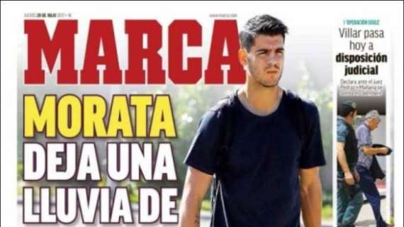 PORTADA - Marca con el español más caro de la historia: "Morata deja una lluvia de millones"