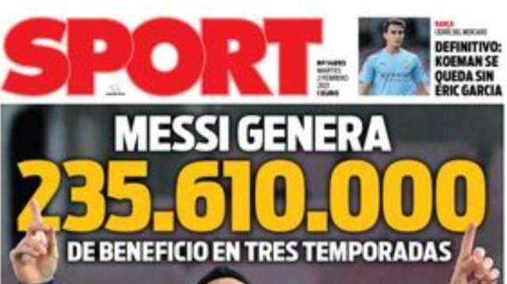 PORTADA - Sport: "Florentino culpa a los jugadores de la crisis"