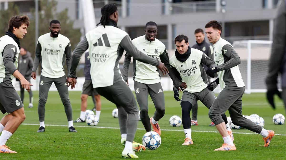 Entrenamiento del Real Madrid de cara al partido ante el Girona