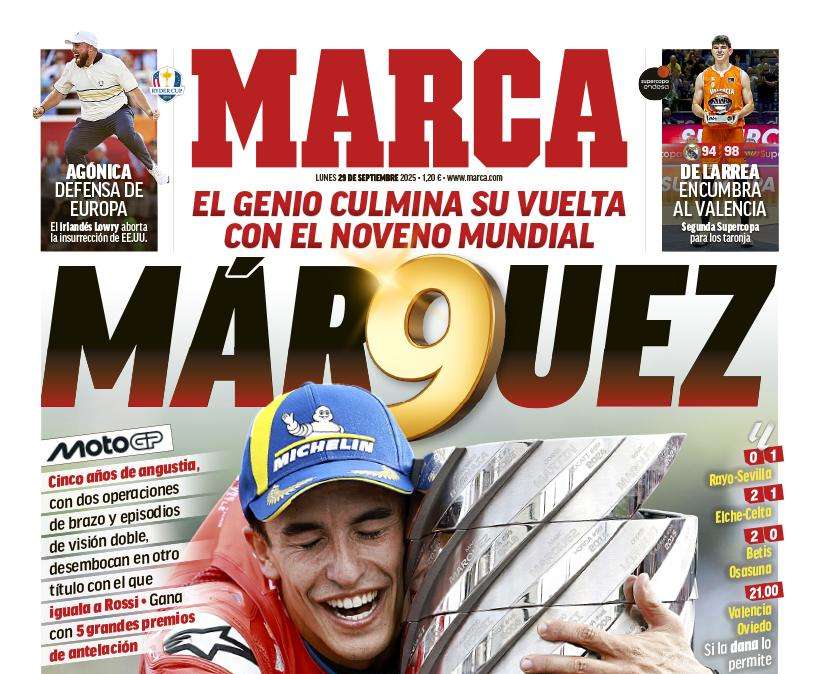 Marca abre con el campeón del mundo de Moto GP: "MÁR9UEZ"
