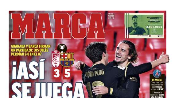 PORTADA - Marca: "Otro roto para el Madrid"