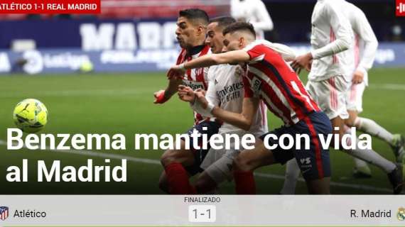 Marca: "Benzema mantiene con vida al Madrid"