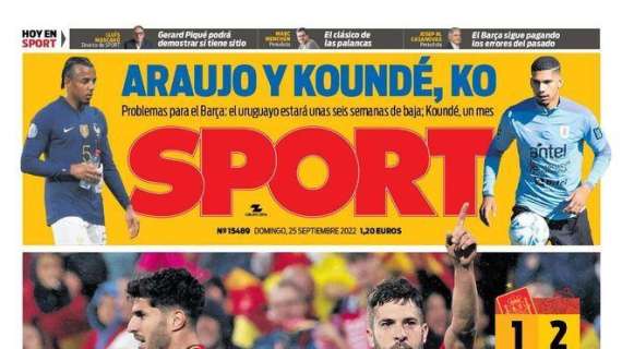 PORTADA | Sport: "Toca ganar en Portugal"
