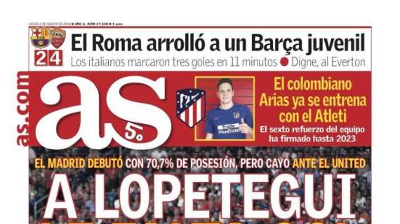 PORTADA - As: "A Lopetegui le falta gol"