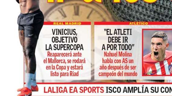 PORTADA | AS: "Vinicius, objetivo la Supercopa"