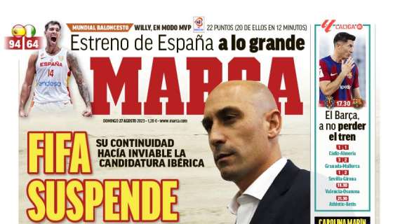 PORTADA | Marca: "FIFA suspende a Rubiales para salvar el Mundial"