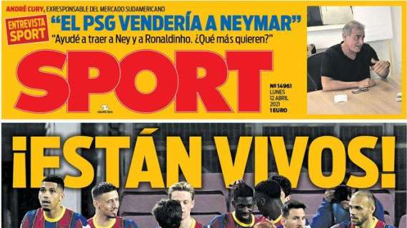 PORTADA - Sport: "El Atlético suma un punto y recupera el liderato"
