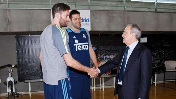 Florentino visitó al equipo de baloncesto