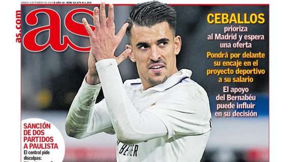 PORTADA | AS abre con Ceballos: "Quiere quedarse"