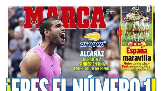 Marca destaca en portada la victoria de Alcaraz y las declaraciones bomba de Mbappé
