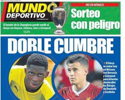 PORTADA - Mundo Deportivo avisa de nuevas reuniones: "Doble cumbre en Barcelona"