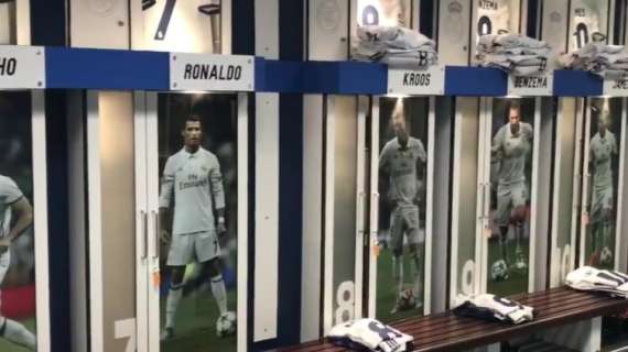 VIDEO - Todo listo en el vestuario del Real Madrid: las imágenes desde el Bernabéu