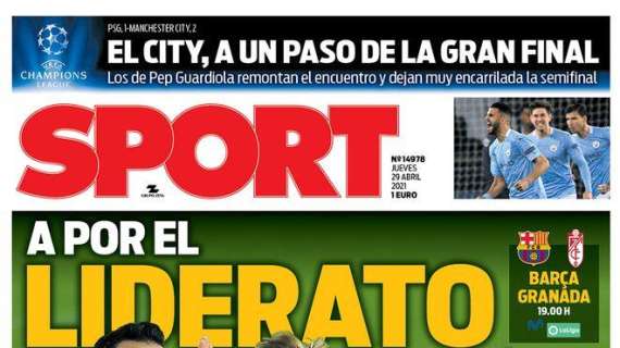 PORTADA | Sport, con el Barcelona: "A por el liderato"