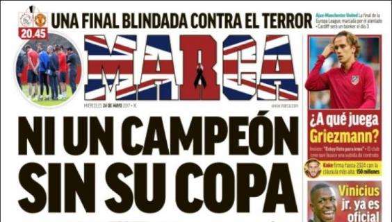 PORTADA - MARCA crítico con la anomalía del fútbol español: "Ni un campeón sin su Copa"