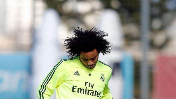 AS: Marcelo se protegió el hombro durante el entrenamiento