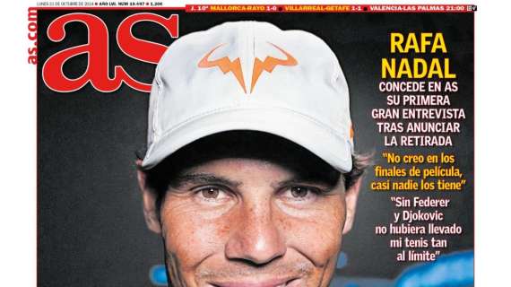 PORTADA | AS, Nadal: "Se acaba una era única y especial"