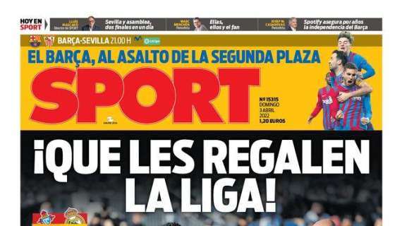 PORTADA | Sport y sus ridículas quejas: "¡Que les regalen LaLiga!"