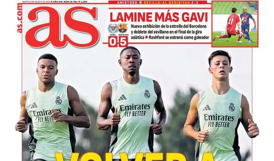 AS abre en su portada con el primer entrenamiento: "Volver a empezar"