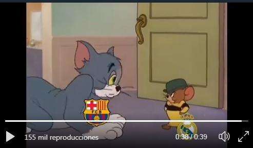 VÍDEO - Lo más viral de la red. La Champions de Barcelona y Madrid versión Tom y Jerry