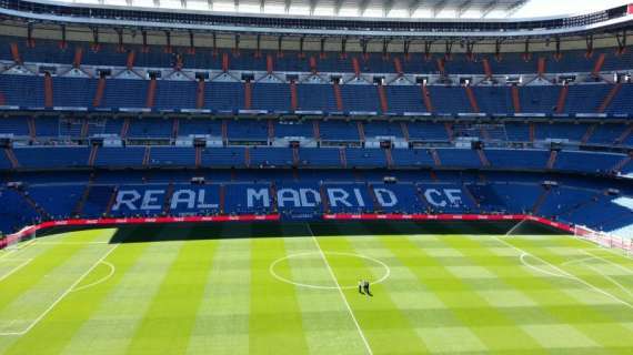 El Bernabéu ya está listo para que el balón eche a rodar