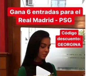 VÍDEO - ¡OJO! Georgina promociona un sorteo de entradas para el Real Madrid-PSG