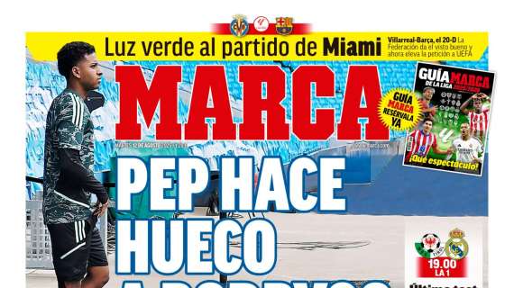"Pep hace hueco a Rodrygo": el brasileño, en la portada de Marca